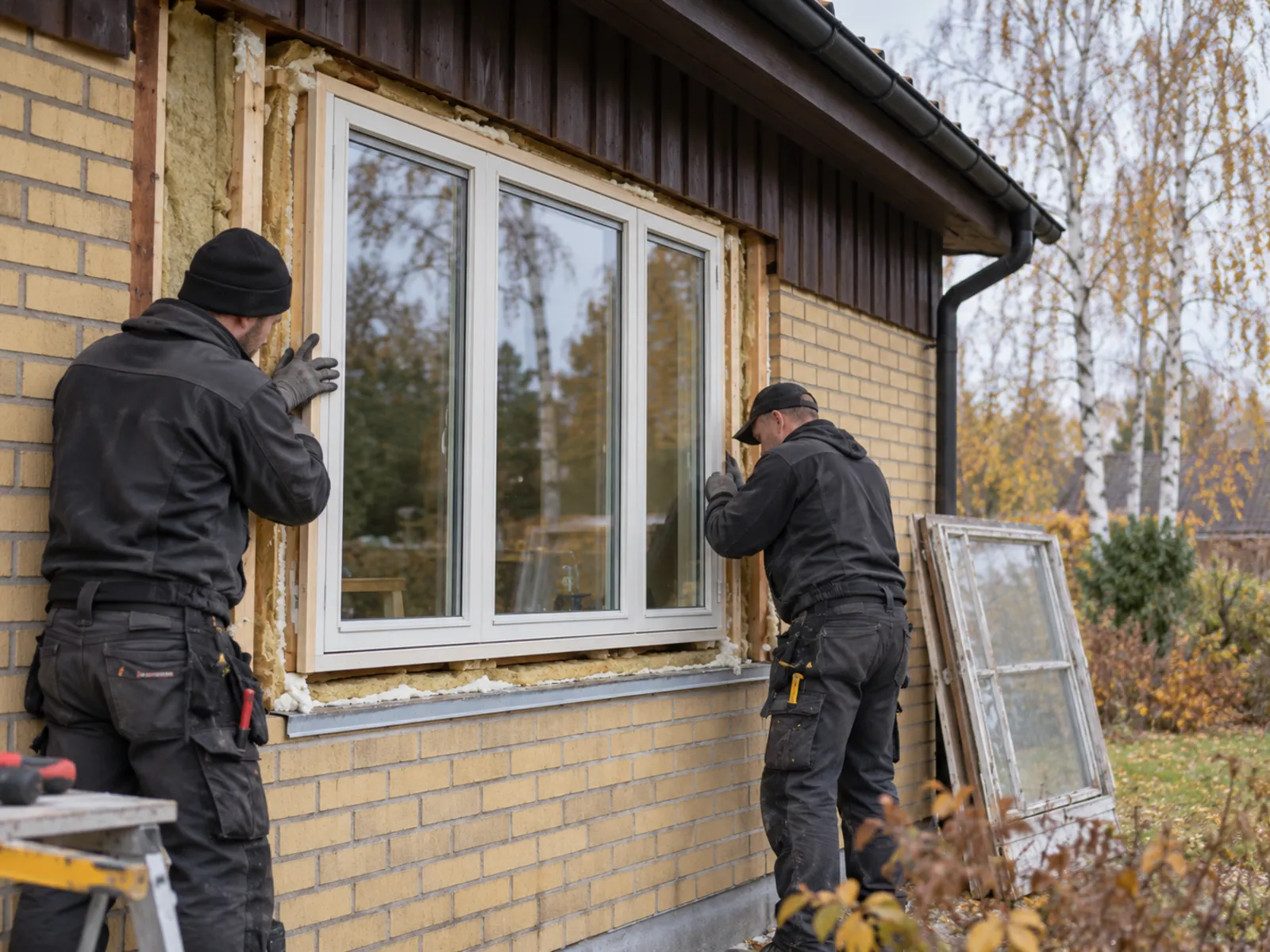 Energieffektivisering — fönsterbyte i 70-talsvilla
